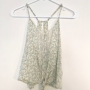 Light Summer Floral Top with Lace